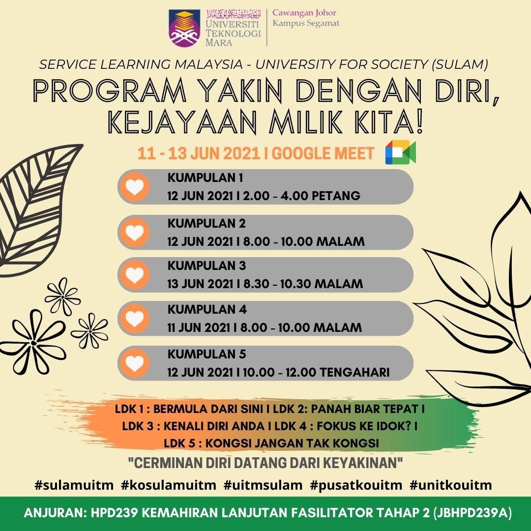 YAKIN PADA DIRI, KEJAYAAN MILIK KITA!