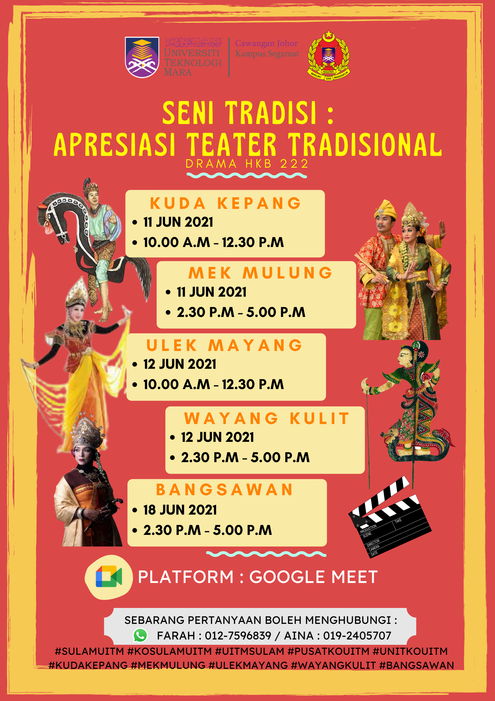 SENI TRADISI : APRESIASI TEATER TRADISIONAL